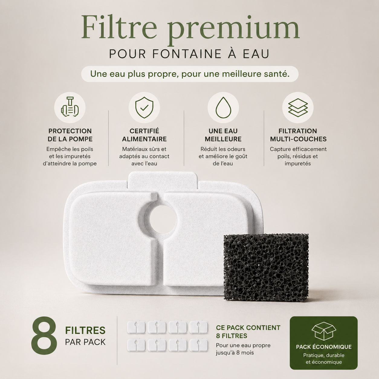 Pack de 8 filtres — Velina Flow